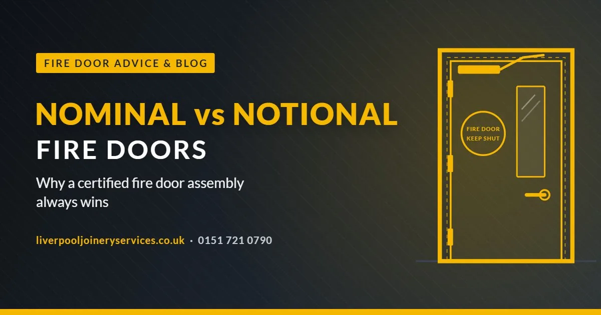 Nominal vs notional fire doors – why a certified fire door assembly always wins, Liverpool Joinery Services